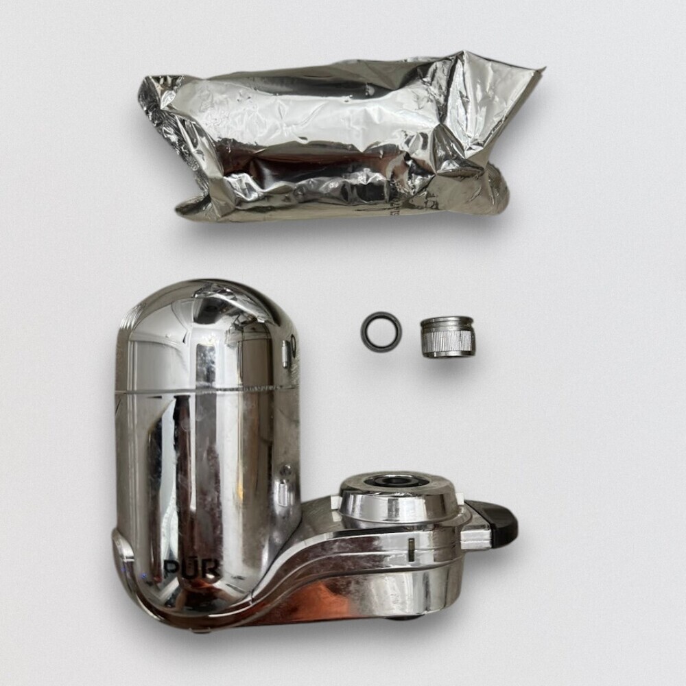 Faucet Mount Water Filter System Chrome Replacement Filter Included PUR FM-3700B